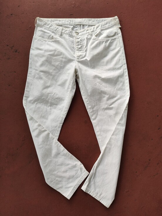 Prada Other - PRADA Milano Men’s White Denim Logo Jeans Button Fly Size 34x30 Vtg Y2k Archive